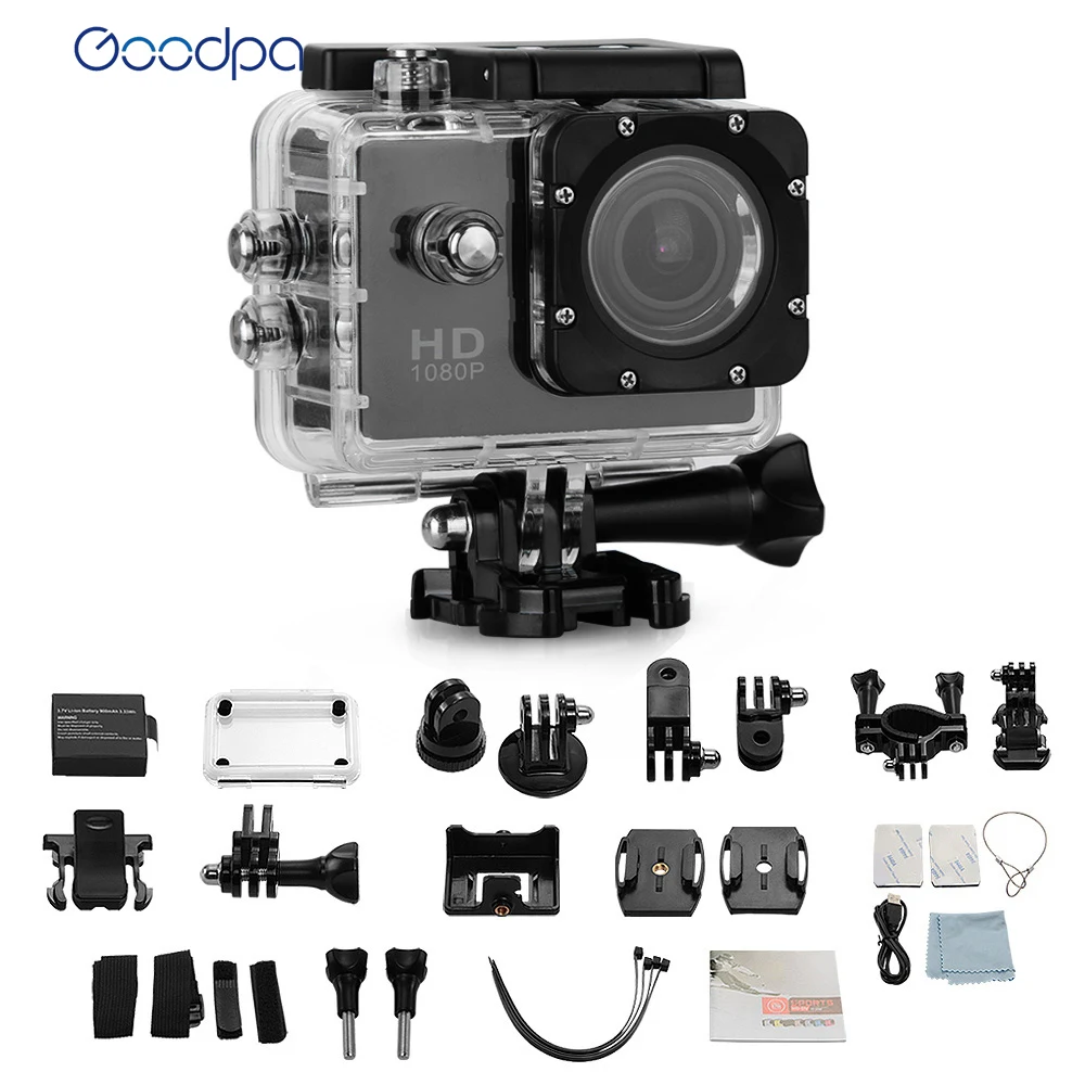 Производитель Goodpa Водонепроницаемый экшн Камера экшн-камеры go pro Стиль SJ4000 экшн-камеры go pro Камера возможностью погружения на глубину до 30 м 1080 P Full HD DVR Спорт Камера s