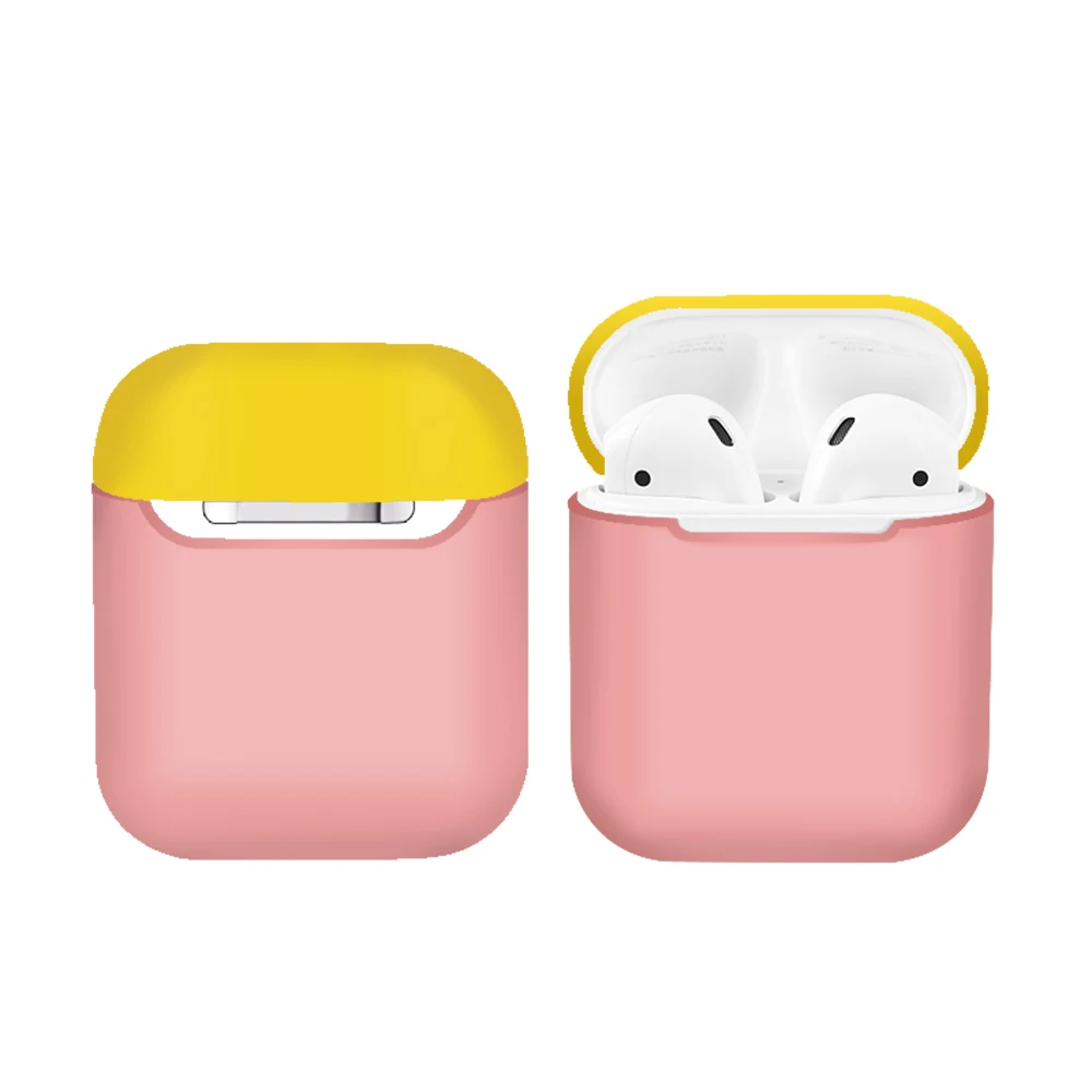Ультратонкий цветной Мягкий силиконовый чехол для наушников Apple Airpods защитный