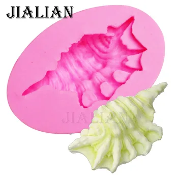 

Sea Shell Conch Cake Silicone Molds Cupcake Fondant Cake Decorating Tools Soap Clay Resin Chocolate Gumpaste Candy Moulds T1005