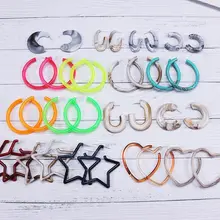 Массивные серьги акриловые серьги леопардовые большие в виде колец геометрической формы серьги для женщин модные серьги ювелирные изделия трендовые серьги