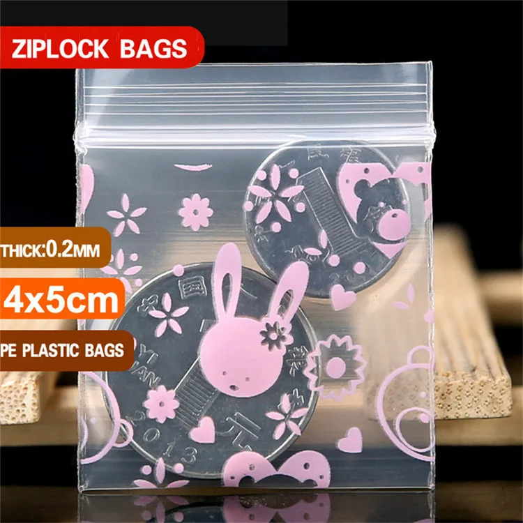 Толстые 0,2 мм маленькие цвета пластиковые сумки на молнии Ziplock сумка Ziplock Pill Pack сумки мини-пакеты на молнии пластиковые упаковочные сумки - Цвет: 4x5cm