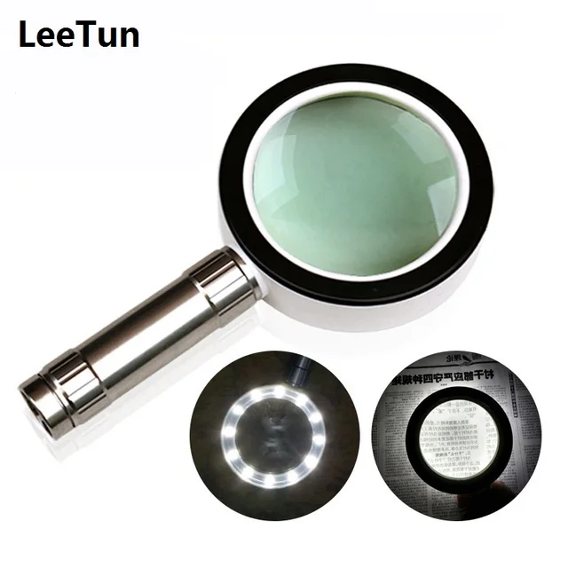 High Quality Illuminated Magnifier Loupe 10X LED Magnifying Glass