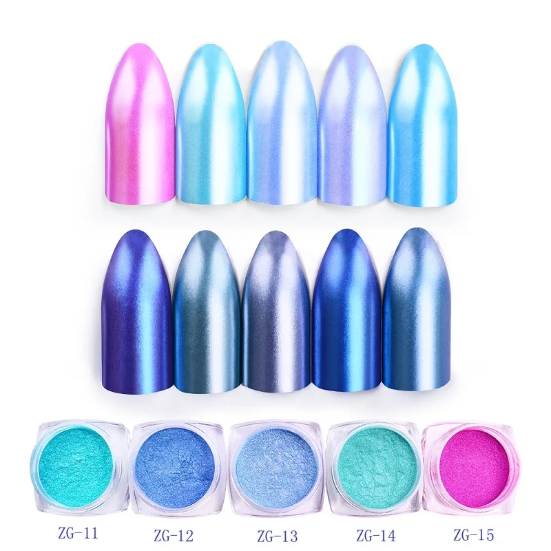 

2g Nail Glitter Powder Magic Mirror Chrome Pigment Dust Shell Dazzling DIY Nail Art Decorations Salon Micro Holographic Manicure