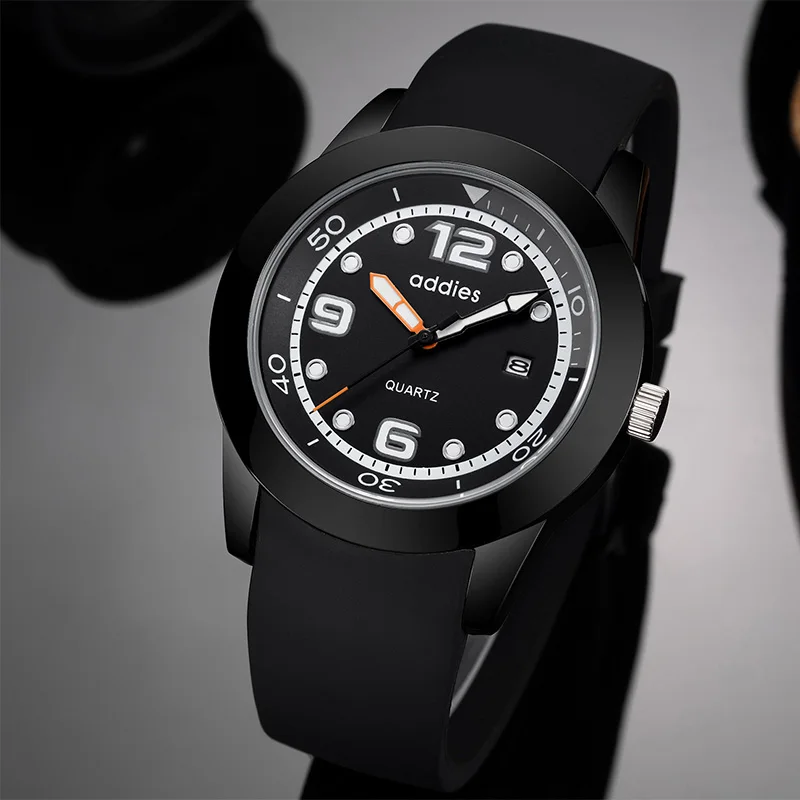 2018 Addies Men Business Waterproof Causal Fashion Luminous Luxury quartz wristwatch relogio masculino  top popular