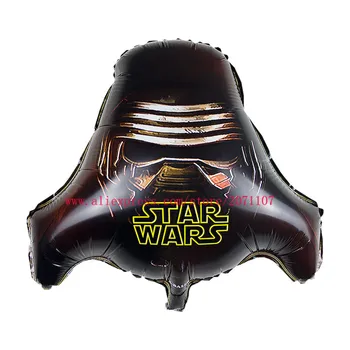 

Lucky 50pcs/lot 45*48cm Star Wars Shaped Balloons Cartoon Foil Helium Balloon For Boys Party Wedding Decoration Air Globos Toys