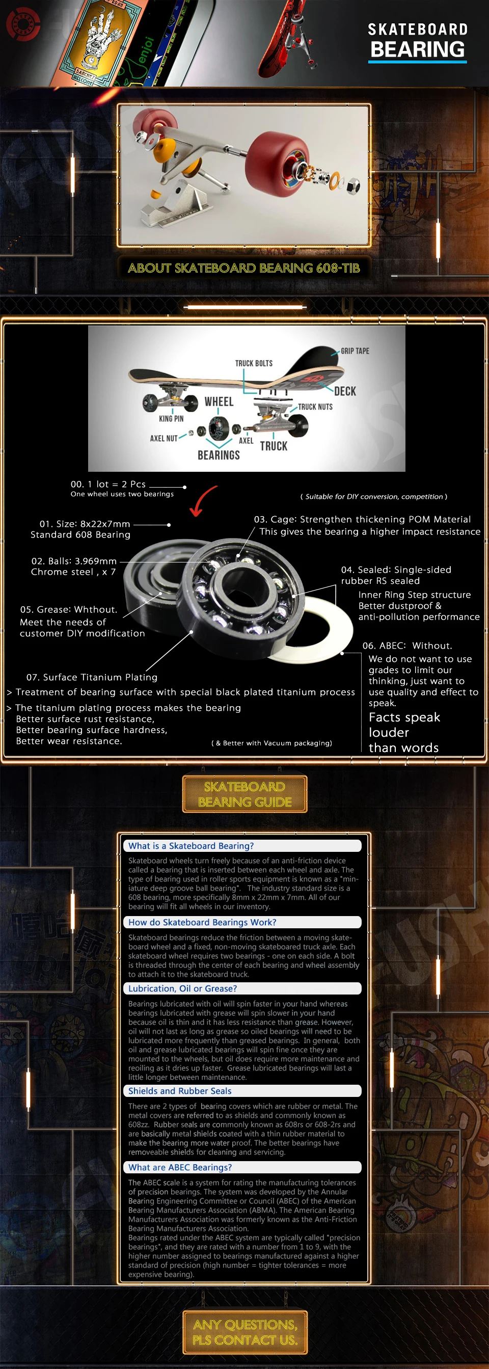 608 bearing BLACK