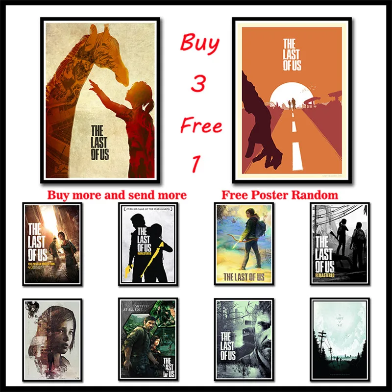 

The Last Of Us Art Coated Paper posters Print Zombie Survival Horror Action TV Game Pitcures Frameless