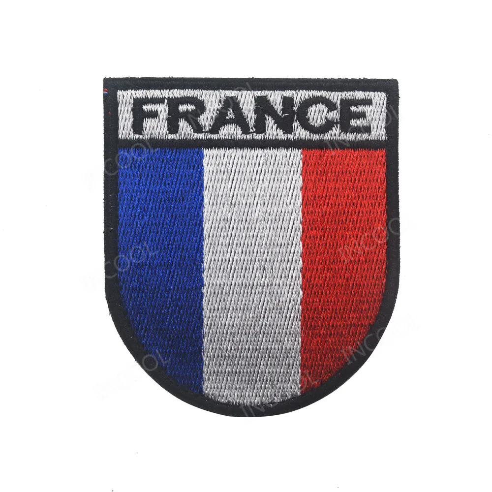 Французский флаг GIGN вышивка патч французский GIPN военный тактический боевой патчи эмблема аппликации череп вышитые значки-нашивки - Цвет: 27