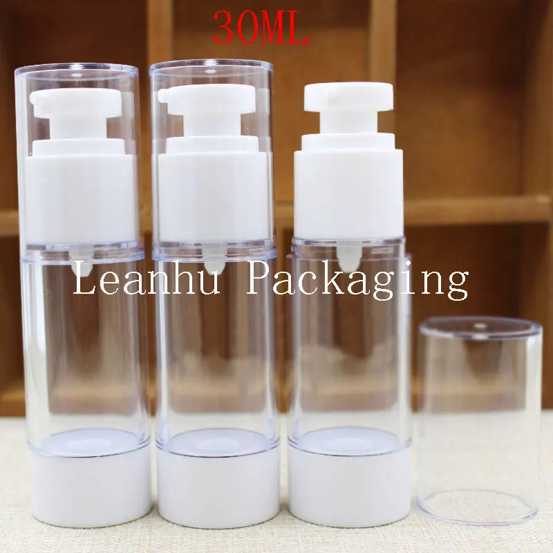 

30ML Transparent Plastic Vacuum Bottle, 30CC Emulsion/Facial Cleanser Packaging Bottle, Empty Cosmetic Container (30 PC/Lot)