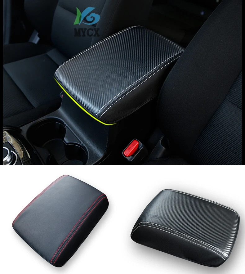 

For Mazda CX-5 CX5 Central armrest box protection PU leather Pad cover interior decoration accessories 2017 2018 2019