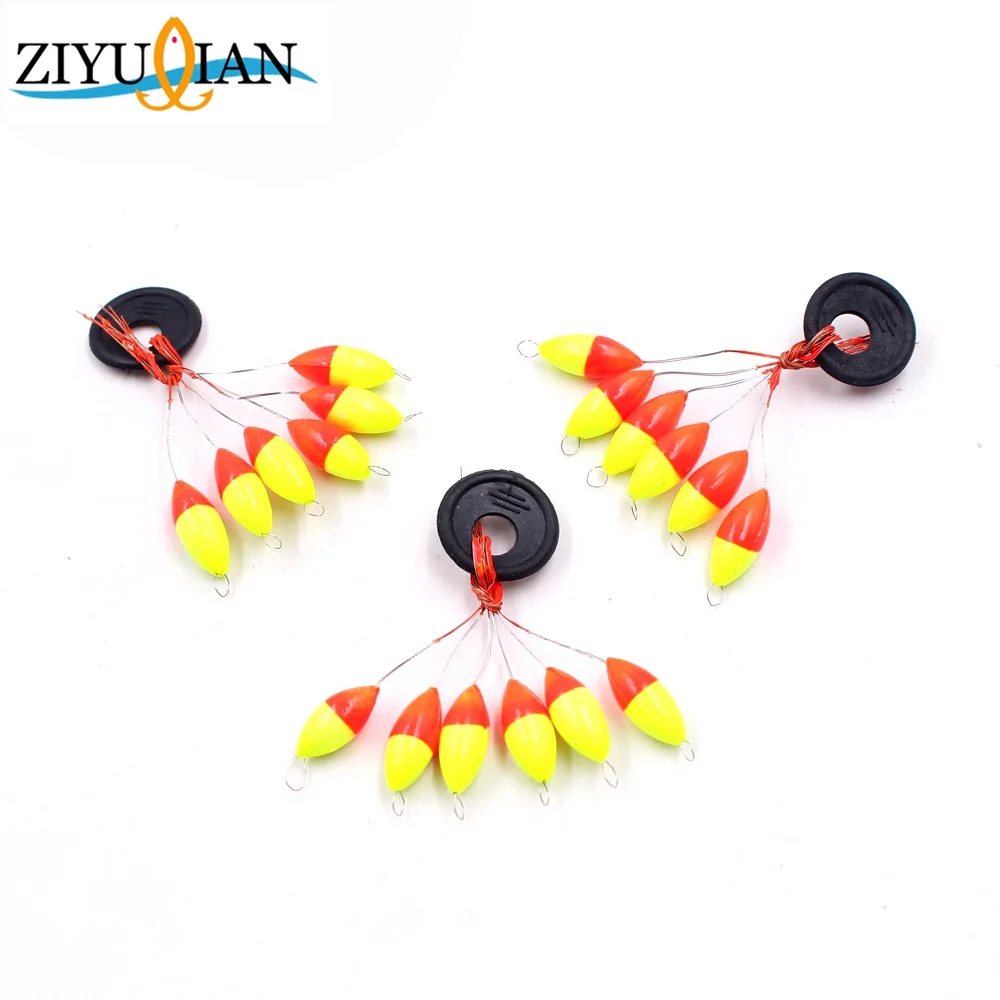 10 шт. компл.. 60 рыболовный поплавок семь яркий овальные космические бобы рыба