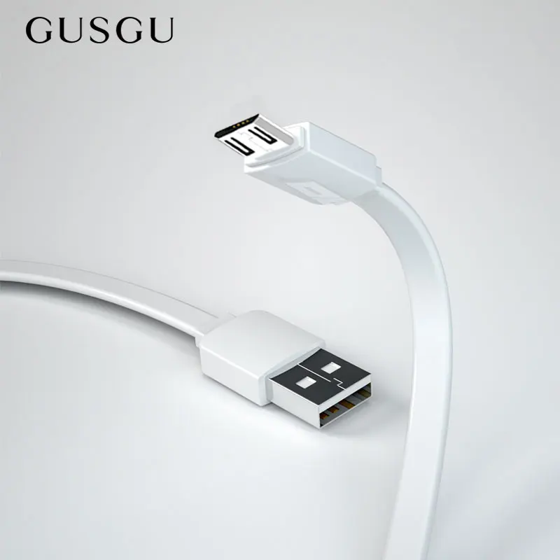 GUSGU 1 м 2 м 0,25 м кабель Micro USB быстрая зарядка Лапша Синхронизация данных шнур Универсальное зарядное устройство адаптер для samsung Xiaomi Huawei Android