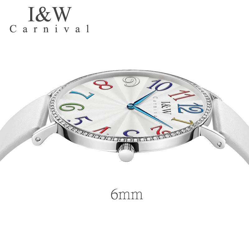 

2019 New IW Fashion Trendy Ladies Watch Color Digital Art College Wind Student Watch Female Quartz Watch Waterproof Ultra-thin