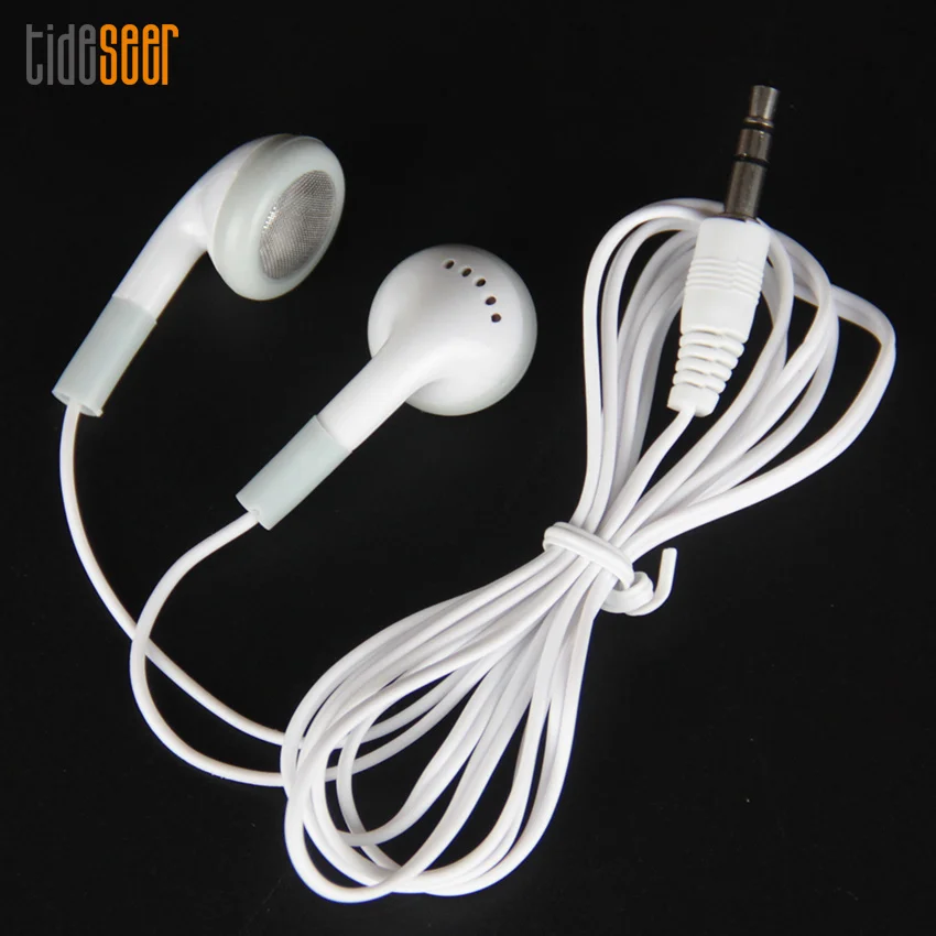 

Wholesale 3.5mm Disposable Earphones for School for Gift for Museum for Concert White Cheapest Ear phone 100pcs/lot