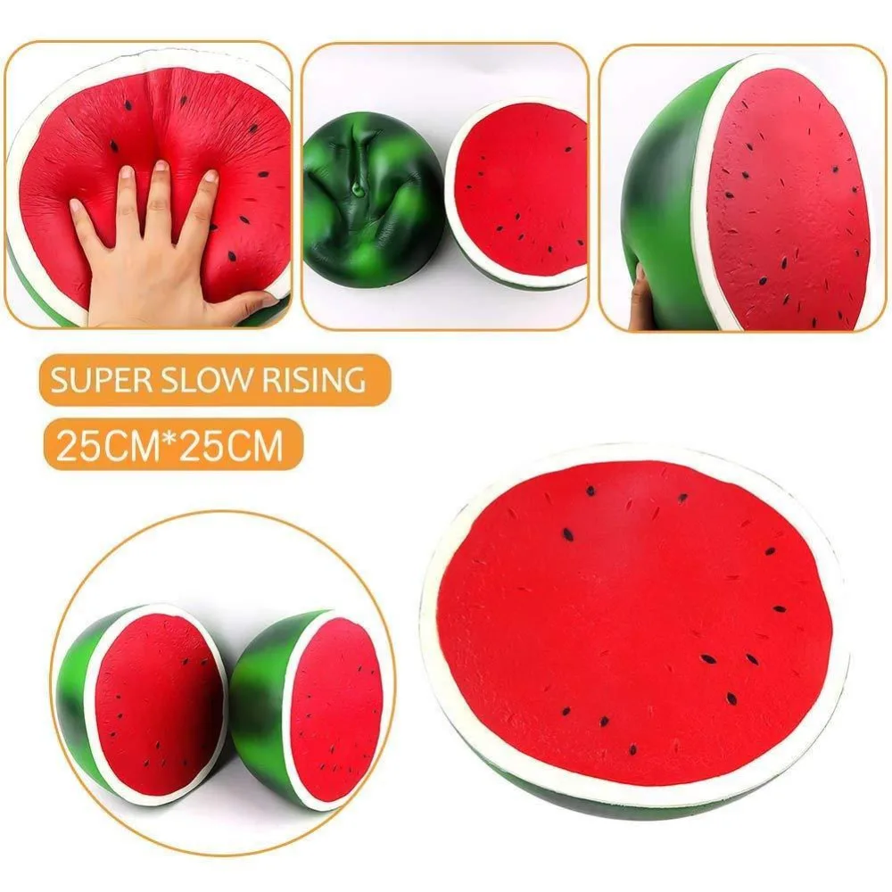10 Inch Squishy Giant Watermelon Squeeze Toy Slow Rising Squash