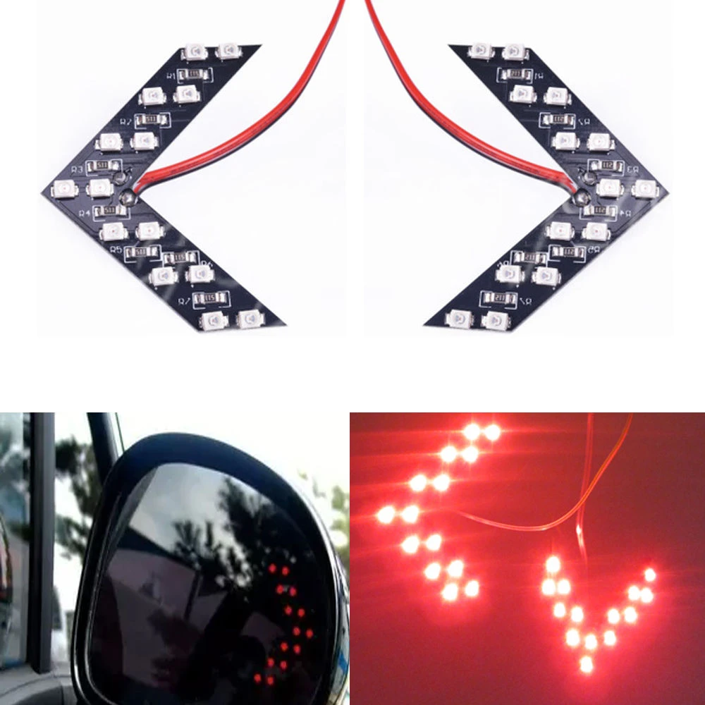 2X14 LED Arrow Panel Car Rear Rearview Mirror Indicator Turn Signal Indicator 2X14 LED Arrow Panel Car Rear Rearview Mirror Indicator Turn Signal Indicator