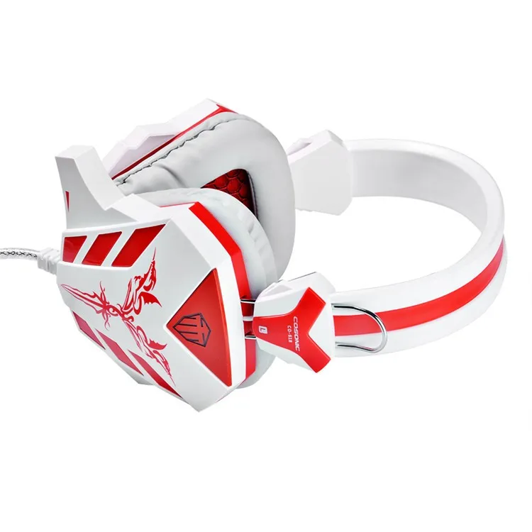 Cosonic CD-618 40mm Driver Unit Two-channel Stereo Gaming Headset Headphones with Volumn Control Mic LED Light for PC Computer (5)