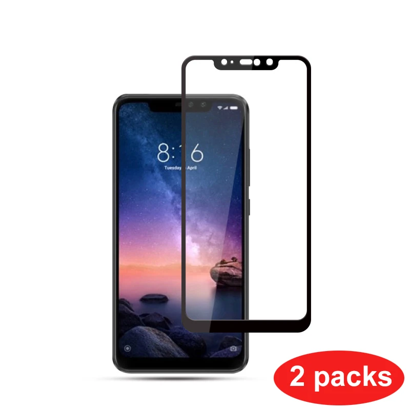 Закаленное стекло для Xiaomi Redmi Note 6 Pro Защитная пленка экрана с полным
