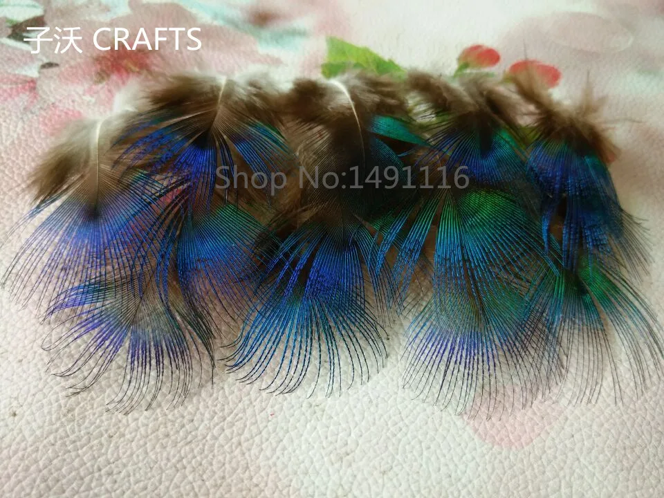 

New! 20 pc natural quality blue Peacock feathers, 1.2-2" /3-5cm long, diy jewelry decorative accessories
