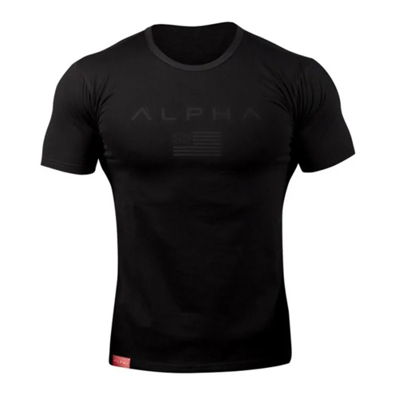 Хлопковая Спортивная футболка, Мужская футболка с коротким рукавом для бега, Мужская футболка для тренировок, фитнеса, Спортивная футболка Rashgard