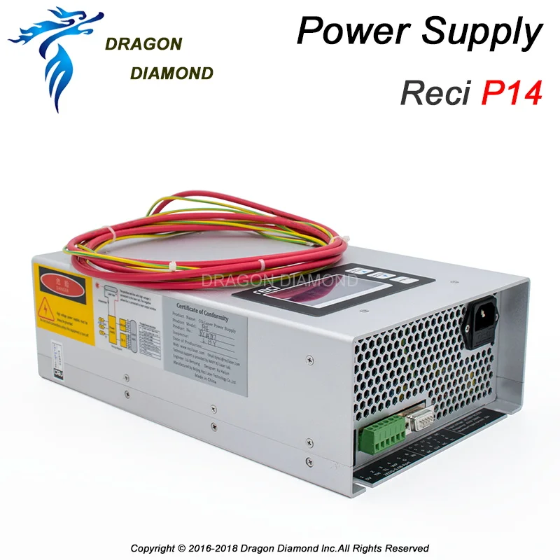 

Laser Power Source P14 100W 110V 220V for Reci W4 laser tube CO2 Laser Power Supply CO2 Laser Machine AC90V-AC250V