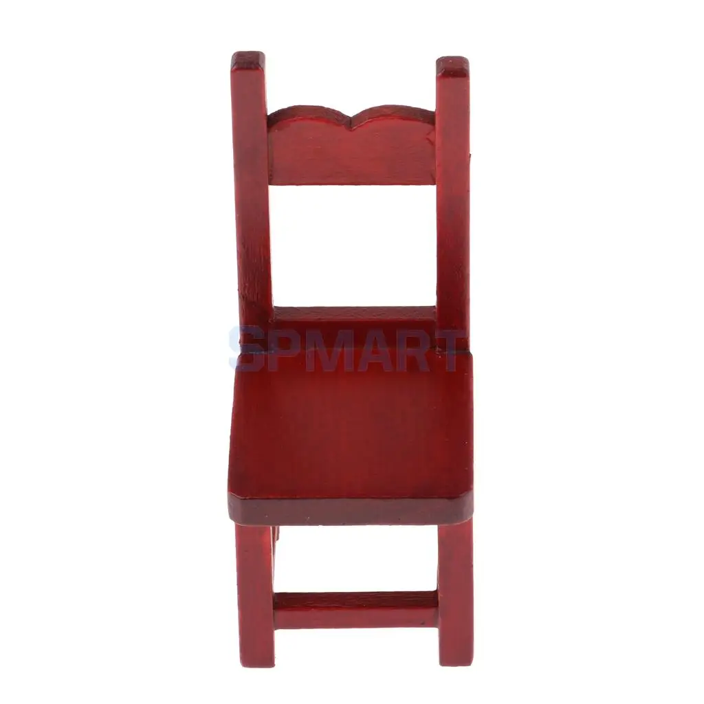 1:12 Dollhouse Miniature Furniture Decor Rosewood Stool Bench Red Fairy Garden Accessory