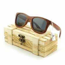 BOBO VOGEL männer Marke Sonnenbrille Mode Rot Holz Sonnenbrille Polarisierte Brillen Handgefertigten Holz Sonnenbrille für Freunde 2017