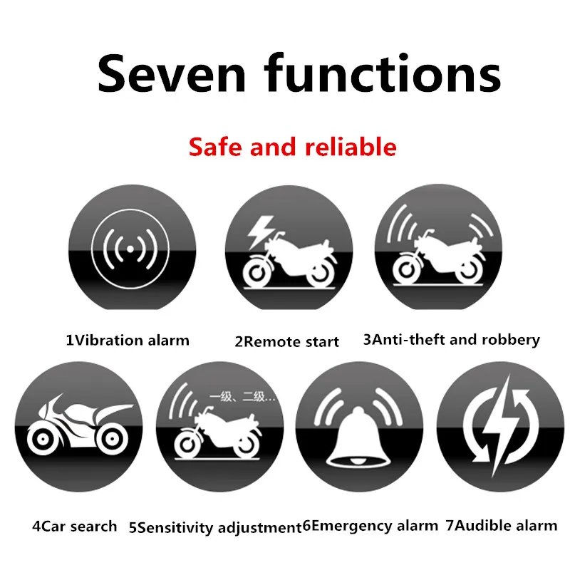 12V мотоциклов сигнализации мотоцикла Противоугонный замок для велосипеда Рог скутер охранная сигнализация Система дистанционного управления запуска двигателя Автозапуск