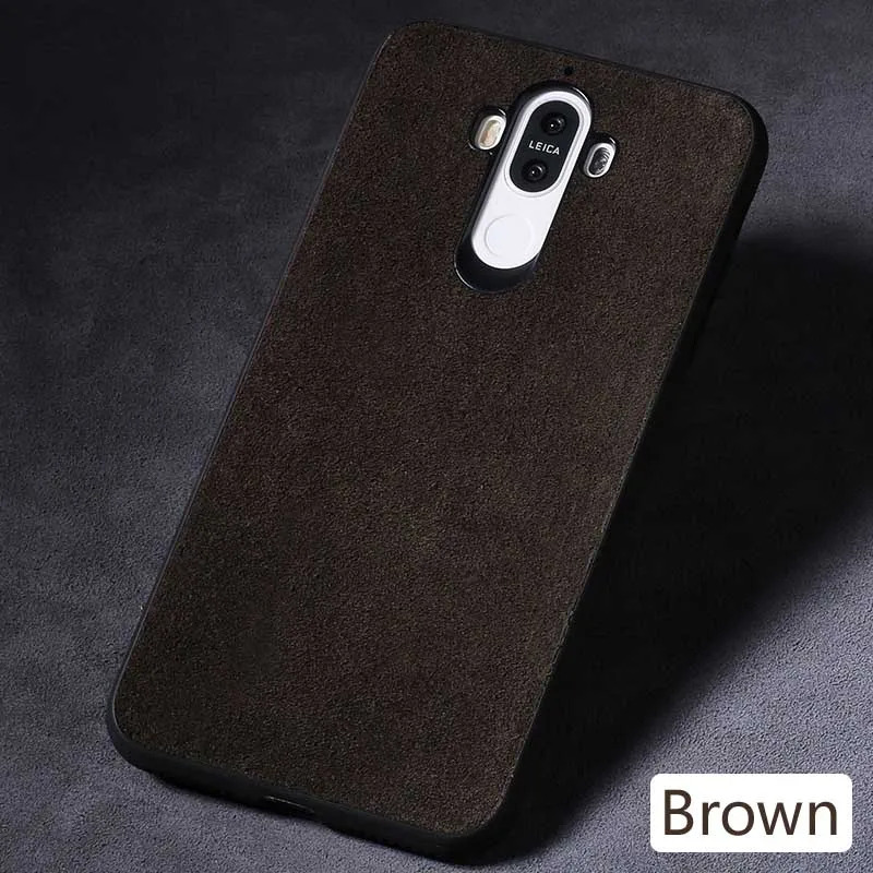 02-Deep brown Wangcangli Марка все ручной работы из натурального меха чехол для телефона для huawei Honor 9 удобный сенсорный все включено чехол для телефона - Цвет: 02-Deep brown