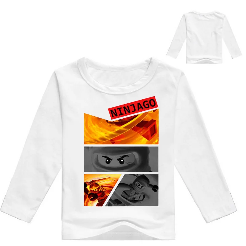 Коллекция года, весенне-осенний топ с длинными рукавами, футболка одежда для мальчиков с принтом ниндзя Футболка Ninjago одежда для детей хлопковые футболки для мальчиков - Цвет: style 21