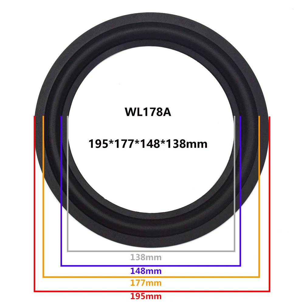 8 дюймов динамик резиновый объемный край НЧ-динамик ремонт складной край сабвуфера кольцо DIY ремонт аксессуары динамик подвеска