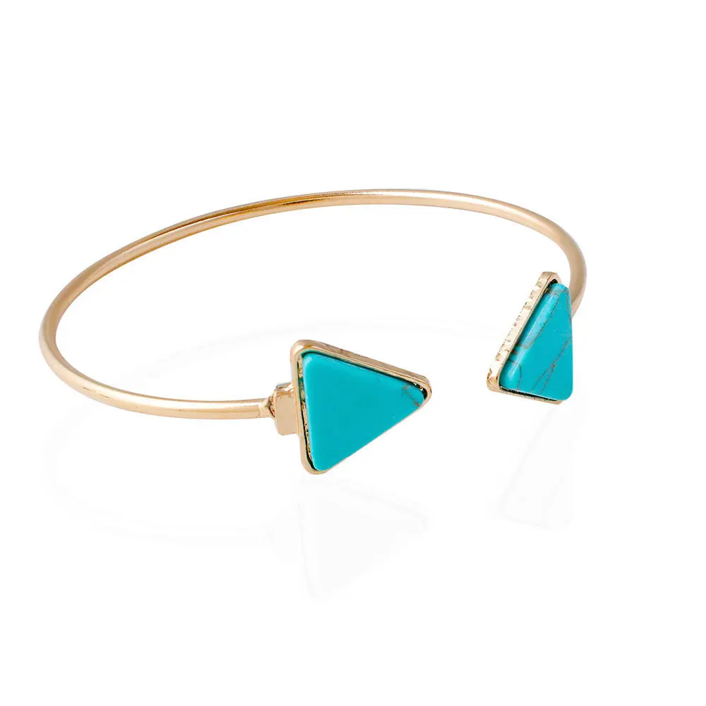 

B059 Foreign Fashion Product Hand Decorate Posimi Second Wind Green Bicolor Triangle Hatch Laugh Bracelet 125PIA shoul