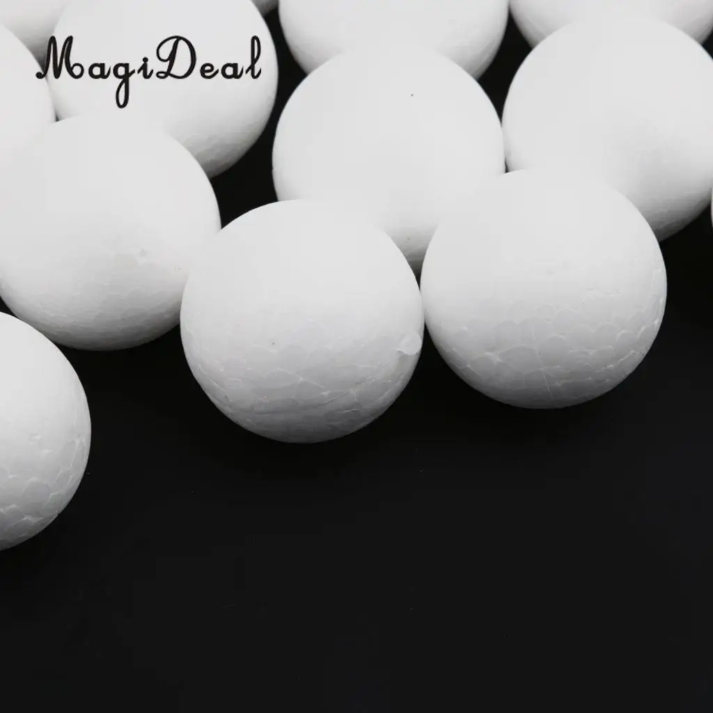 200Pcs 25mm 27mm White Modelling Polystyrene Styrofoam Foam Ball Spheres For DIY Crafts Supplies Wedding Christmas Decorations