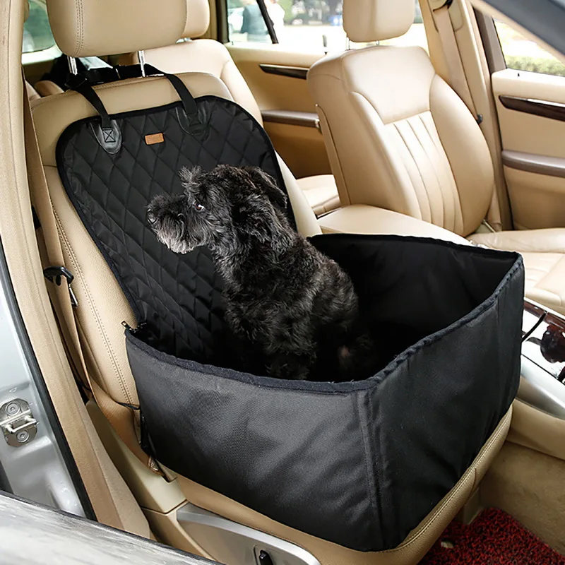 Pet Car Seat Front Seat Cover for Dog Cat, Portable 2-in-1 Dog Seat Protection Non-Slip Waterproof with Safety Belt