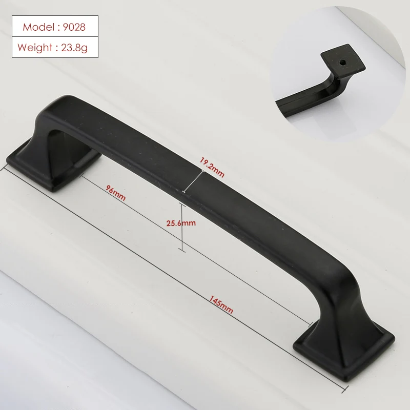 

Black European Solid Handle Drawer Cabinet Cupboard Jewelry Wardrobe Home Lmprovements Home Kitchen Hardware Metal Decor Handle