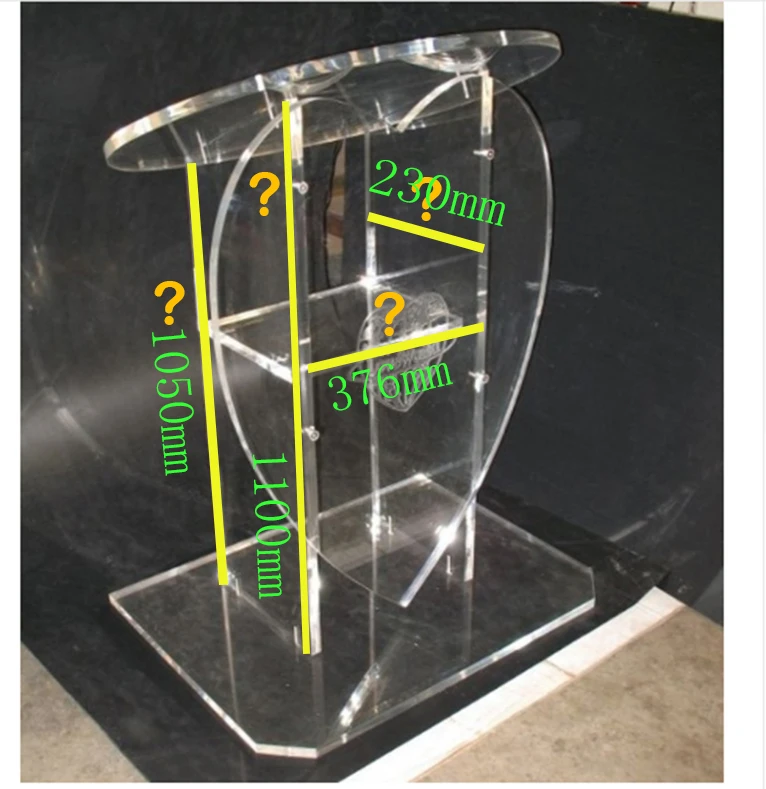 

Free Shipping Transparent Cheap Acrylic Lectern podium