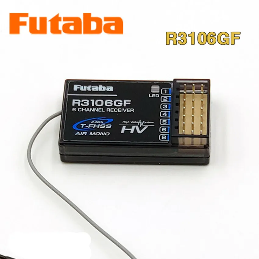 

Original Futaba T-Fhss HV 6 channel Receiver R3106GF for aeronautical flight model / fixed-wing drone