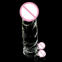 20.2*4.7cm Big Crystal Glass Dildo Huge Butt Anal Plug G-spot Stimulator Pyrex Penis Anal Masturbation Sex Toys for Women Couple