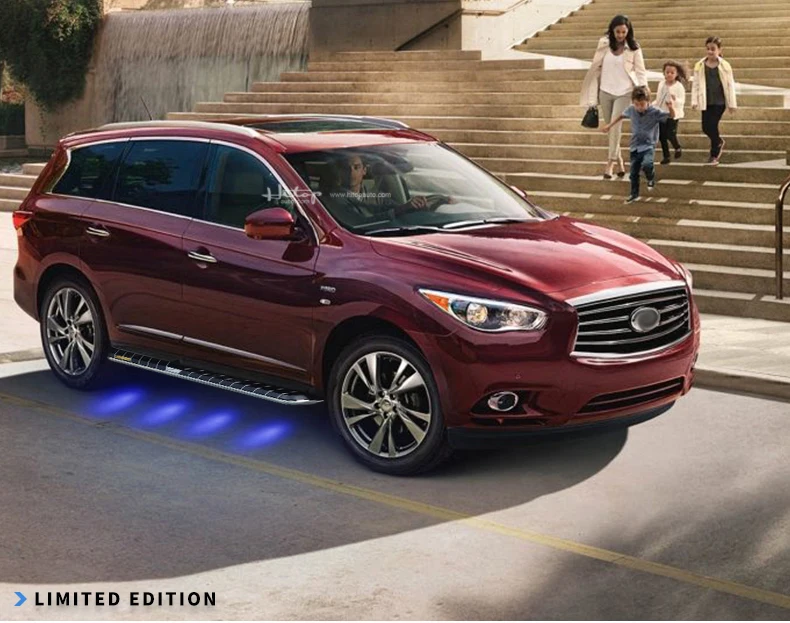 Новое поступление для INFINITI FX35 FX37 JX35 QX50 QX60 QX70 QX Беговая доска боковой шаг бар, "Топ Роскошный" Модель, с "светодиодный светильник"