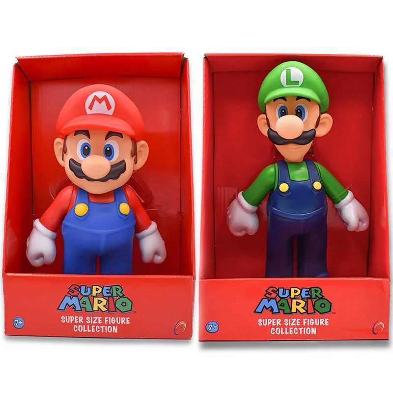 2 Styles Free Shipping Super Mario Bros Mario Luigi PVC Action Figure Collection Toy Doll 9\