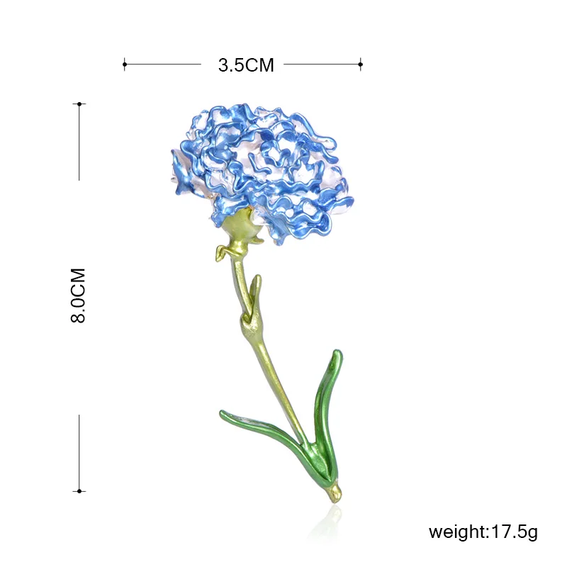 Эмаль blucome Гвоздика цветок броши для женщин мужчин костюм воротник клип значок украшение Медь Брошь корсаж подарок на день матери