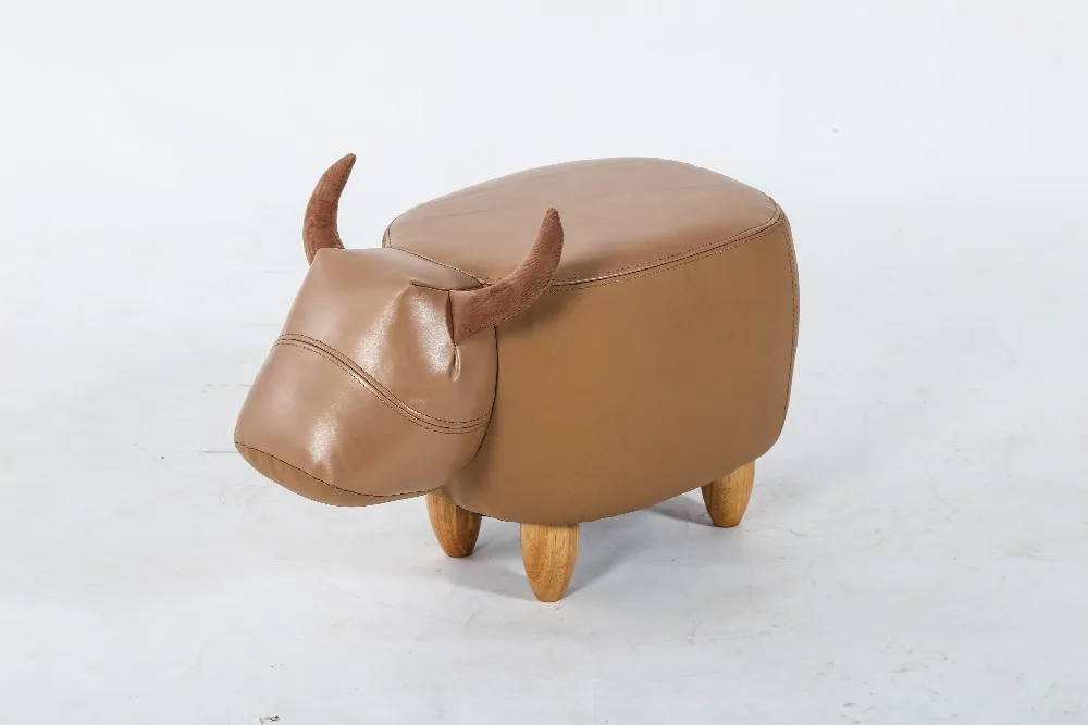 Лидер продаж! Османский мешок фасоли детские игрушки ботинки стул кресло-пуф кожаный диван для хранения, пуф твердой древесины нордическая мебель для дома