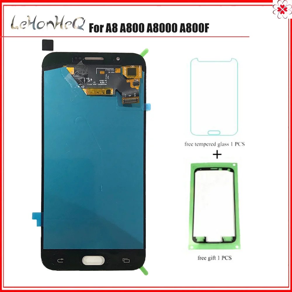 

TEST Super Amoled LCD For Samsung Galaxy A8 A800 A8000 A800F LCD Display Touch Screen Digitizer Assembly For samsung A8 A800 LCD