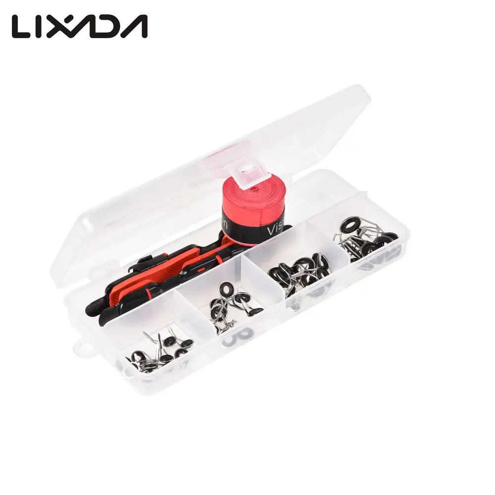 Fishing Rod Accessories Set  Fishing Reel Deck Seat Stainless Steel  Rod Tip Guides Rings Non-slip Fishing Rod Grips for Pesca