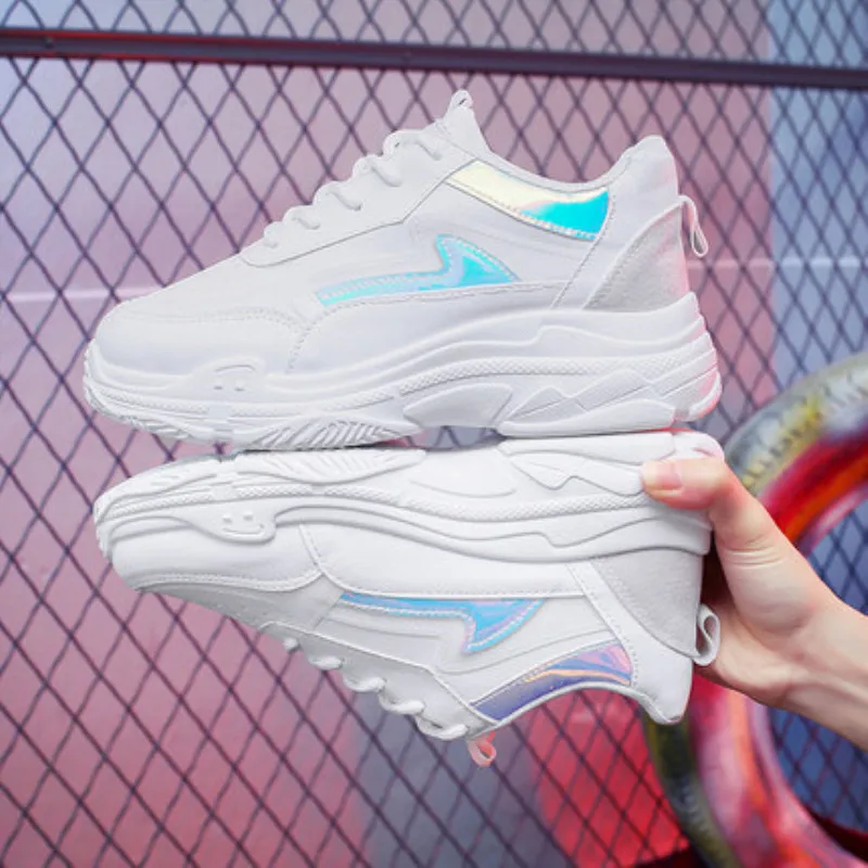 

2019 Women Shoes Spring White Shoes Sneakers Women Fashion Brand Retro Platform Shoes Ladies Footwear Breathable Sneakers Woman