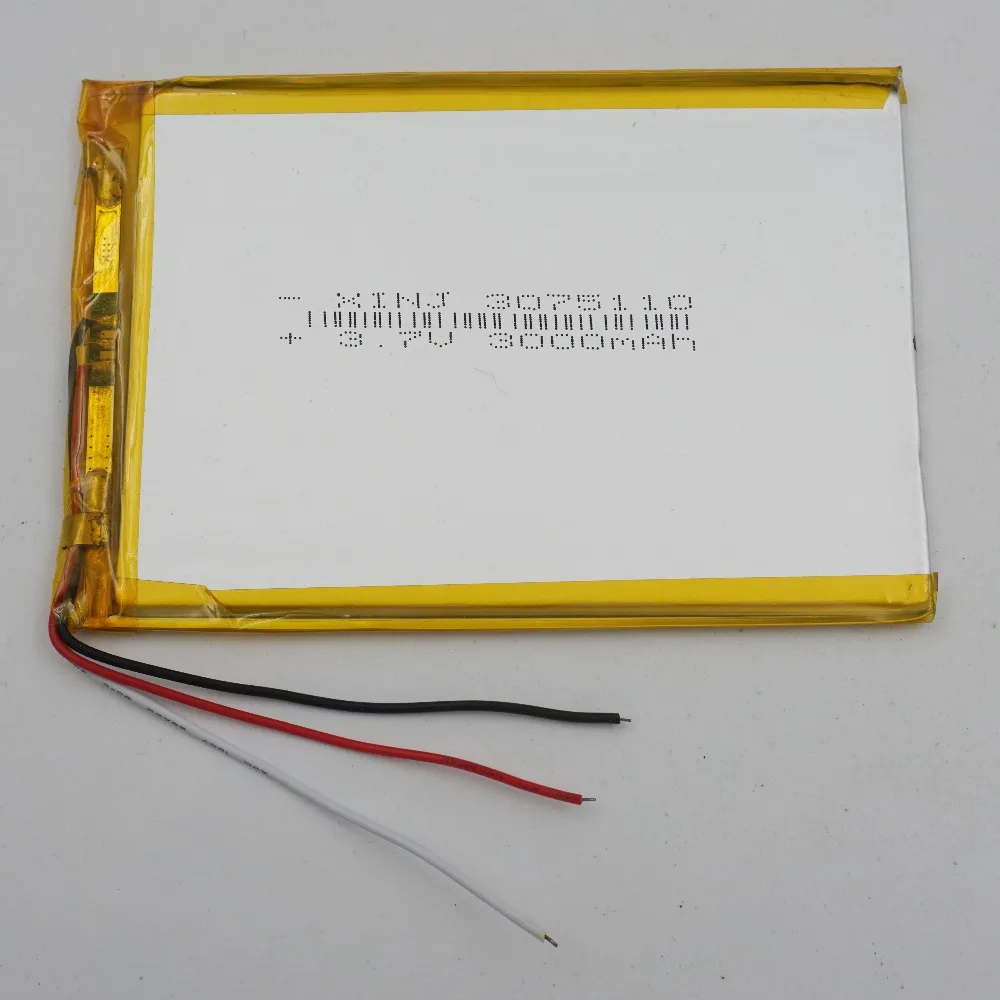 XINJ 3 7 V 3000 mAh провода для термистора полимерная аккумуляторная батарея lipo 3075110