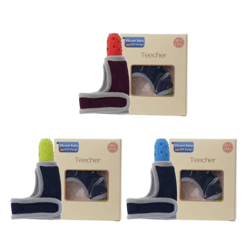 

Baby Child Finger Guard Stop Thumb Sucking Wrist Band Baby Nursing Mittens Teether Pacifier Newborn Dental Care