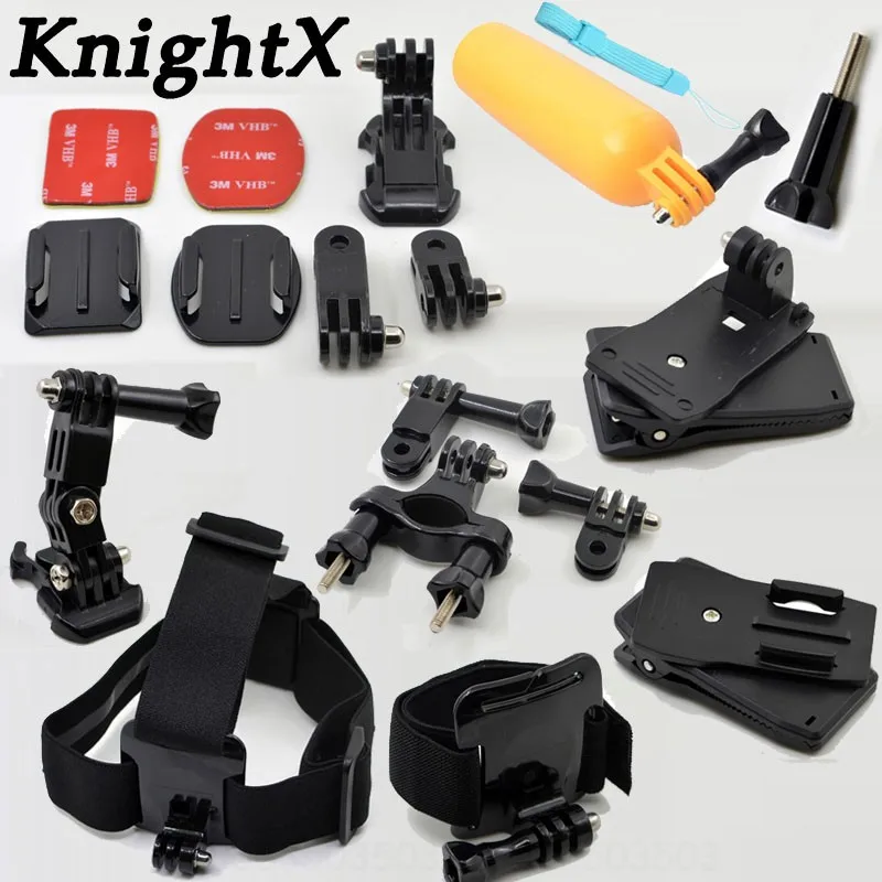 

KnightX Float Grip Flat Curved Base Mount and Adhesive Stickers for GoPro Hero 5 6 4 4K SJ4000 Mount for Gopro Accessories Set