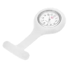 1 шт мини Портативный силиконовые врач-медсестра карманные брелок часы несколько Цвета брошка заколка медальон 5 цветов