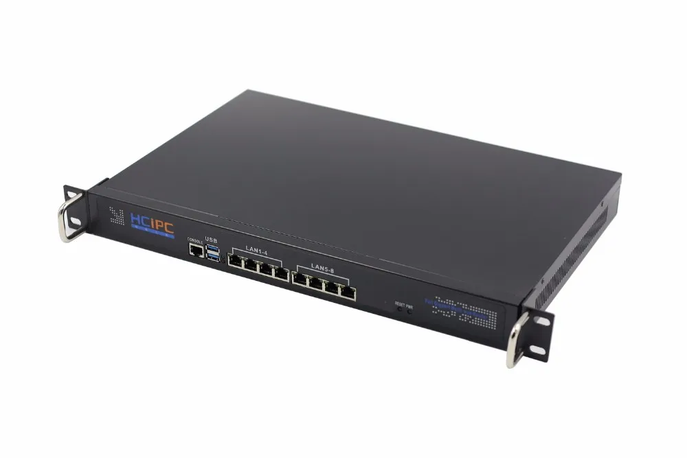 Hcipc B204-1 HCL-SC1037-8LB, Системы, C1037U 82583 V 8LAN 1U брандмауэр Barebone, 1U 8LAN маршрутизатор, 8LAN материнская плата, 1U разъединяет